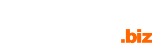 Pocker Gancer logo, bold white text on black background with orange ".biz" extension, representing a gaming or entertainment brand.