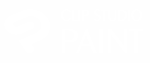A logo for Clip Studio Paint featuring a stylised, modern design with a black background and white elements.