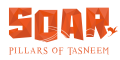Spirit of the Dragon logo with fiery orange and black geometric design, featuring a silhouette of a dragon intertwined with flowing white lines for Pillars of Tasmine.