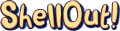 Shout text logo with bold, playful font and colourful 3D effects in vibrant yellow and blue tones.