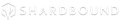 Shardbound logo, stylised emblem with bold text, representing a gaming brand or studio for game development or marketing.